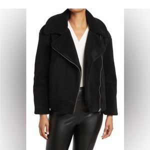 Rebecca MInkoff Brutus Faux Fur Moto Teddy Jacket NWT size Medium M NEW
